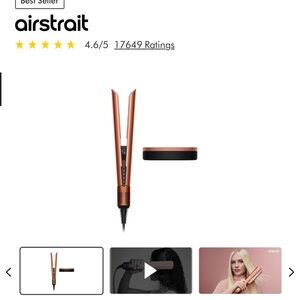 Airstrait Hair Straightener in purple